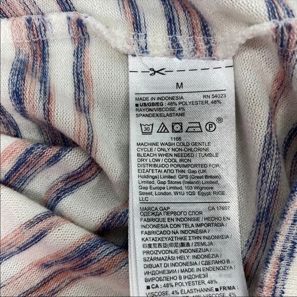 Gap pink & blue stripe soft spun sleeveless top size Medium - Picture 4 of 4